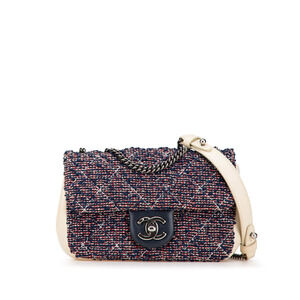 Pre-Loved Chanel Mini Rectangular Tweed Single Flap